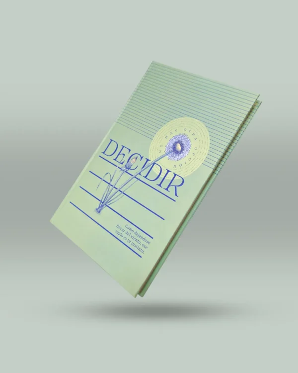 Libreta ilustrada con diseño artístico exclusivo. En la portada aparece un diente de león acompañado del mensaje inspirador: Decidir, no hay otra opción. Producto ideal para escribir, planear y reflexionar. Hecha en Colombia.